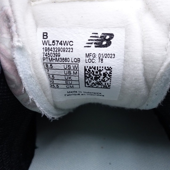 NEW New Balance 574 Sneakers WL574WC Grey/White/Floral - Picture 10 of 15